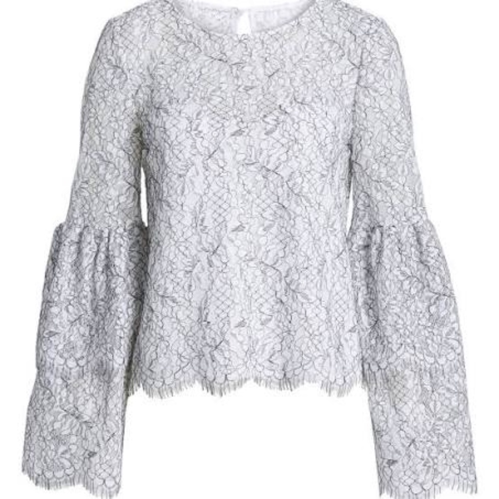 Cupcakes and Cashmere Basewood Lace Blouse Top
